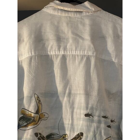 Coconut Reef L Painted Sea Turtles Coastal Grandma Nautical Beachy Cover Up - Picture 6 of 12